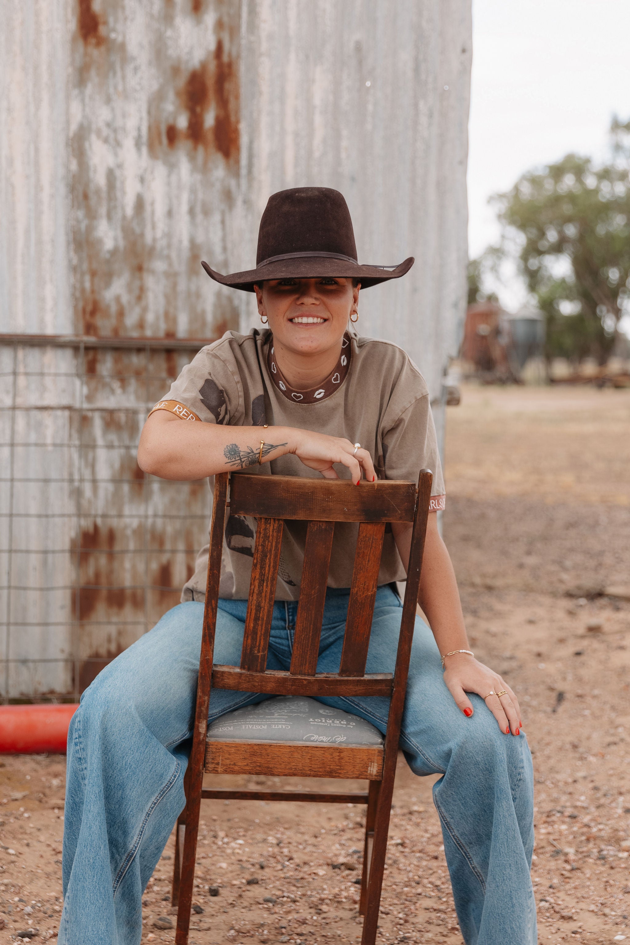 Oversized Photo Babe Tee