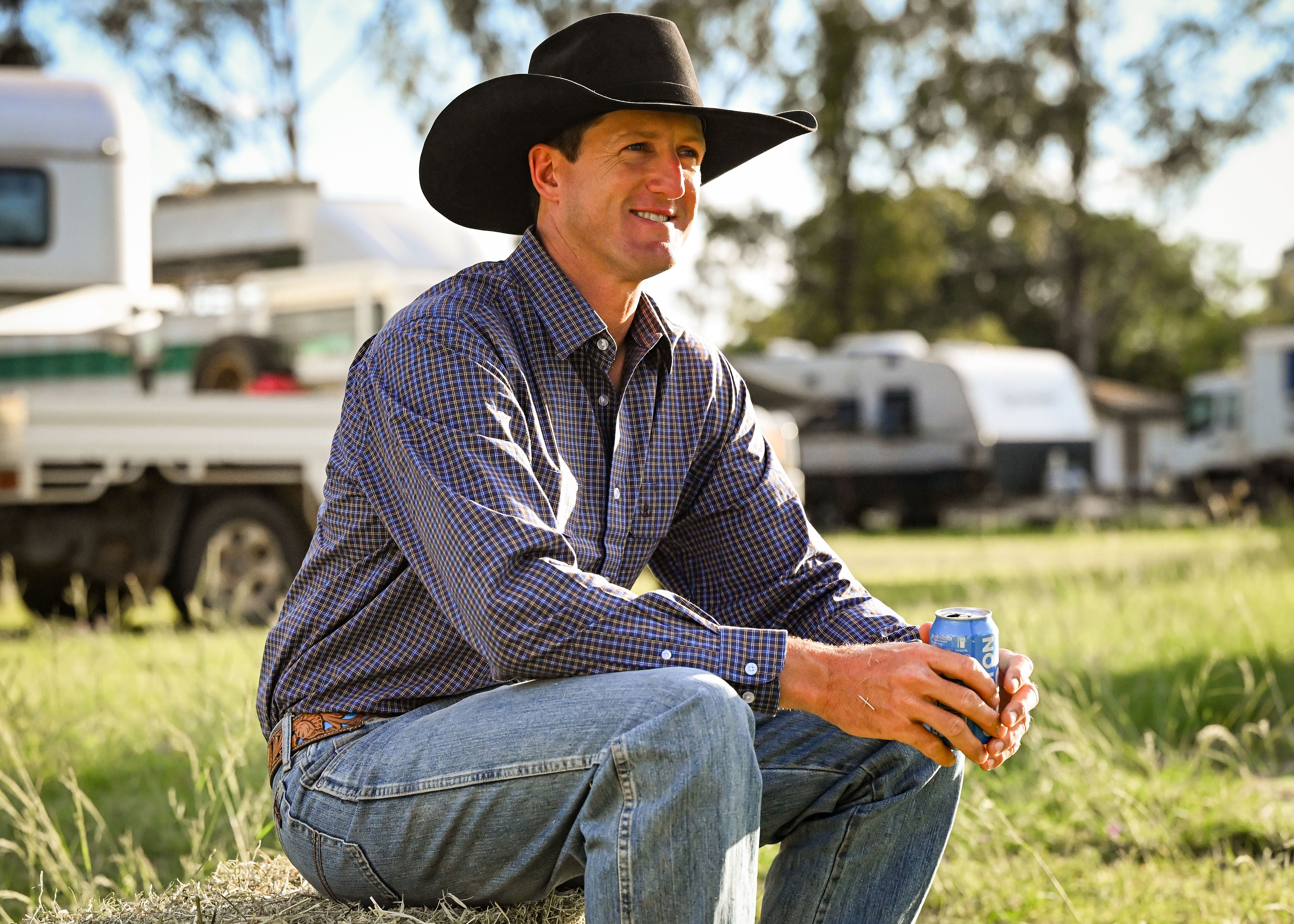 Lads Shirt - Blue and Tan Check image 2