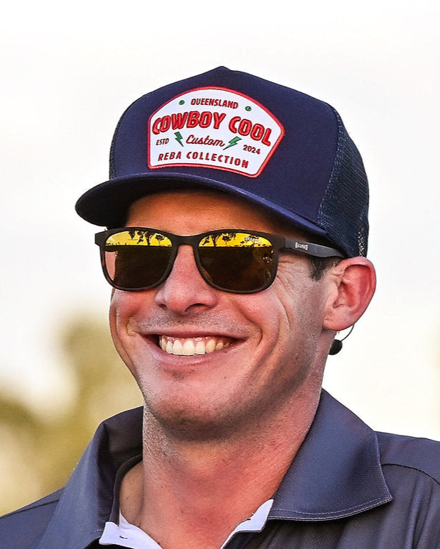 Navy Cowboy Cool Trucker Cap