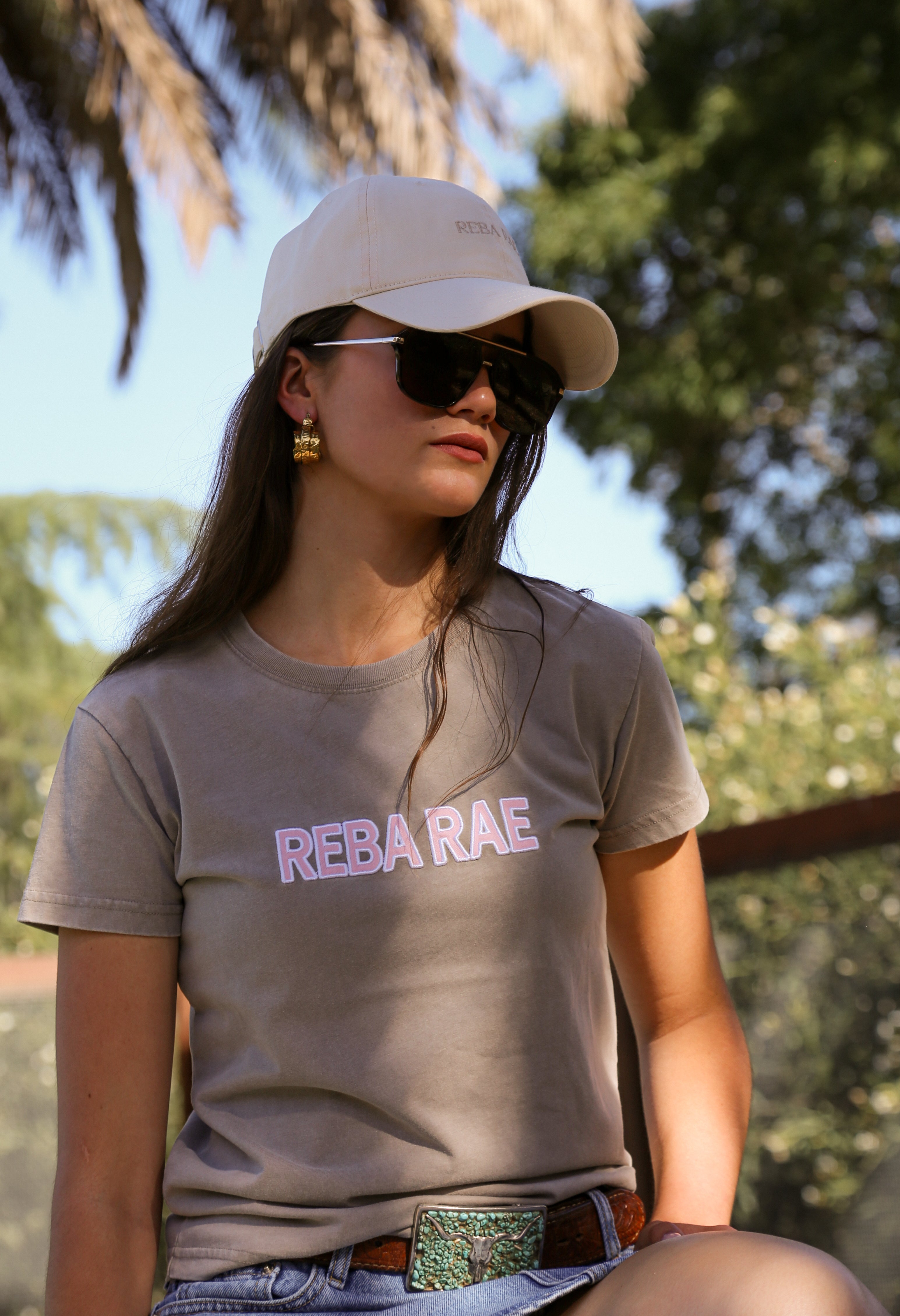 Pink Denim Patch Tee image 1