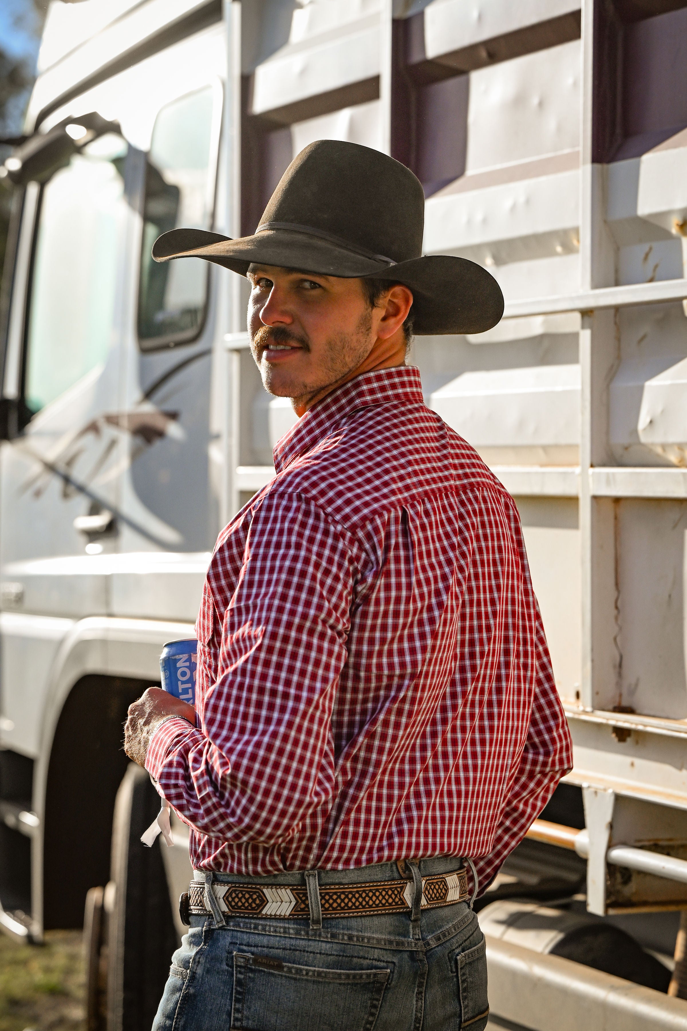 Lads Shirt - Deep Red Plaid image 1