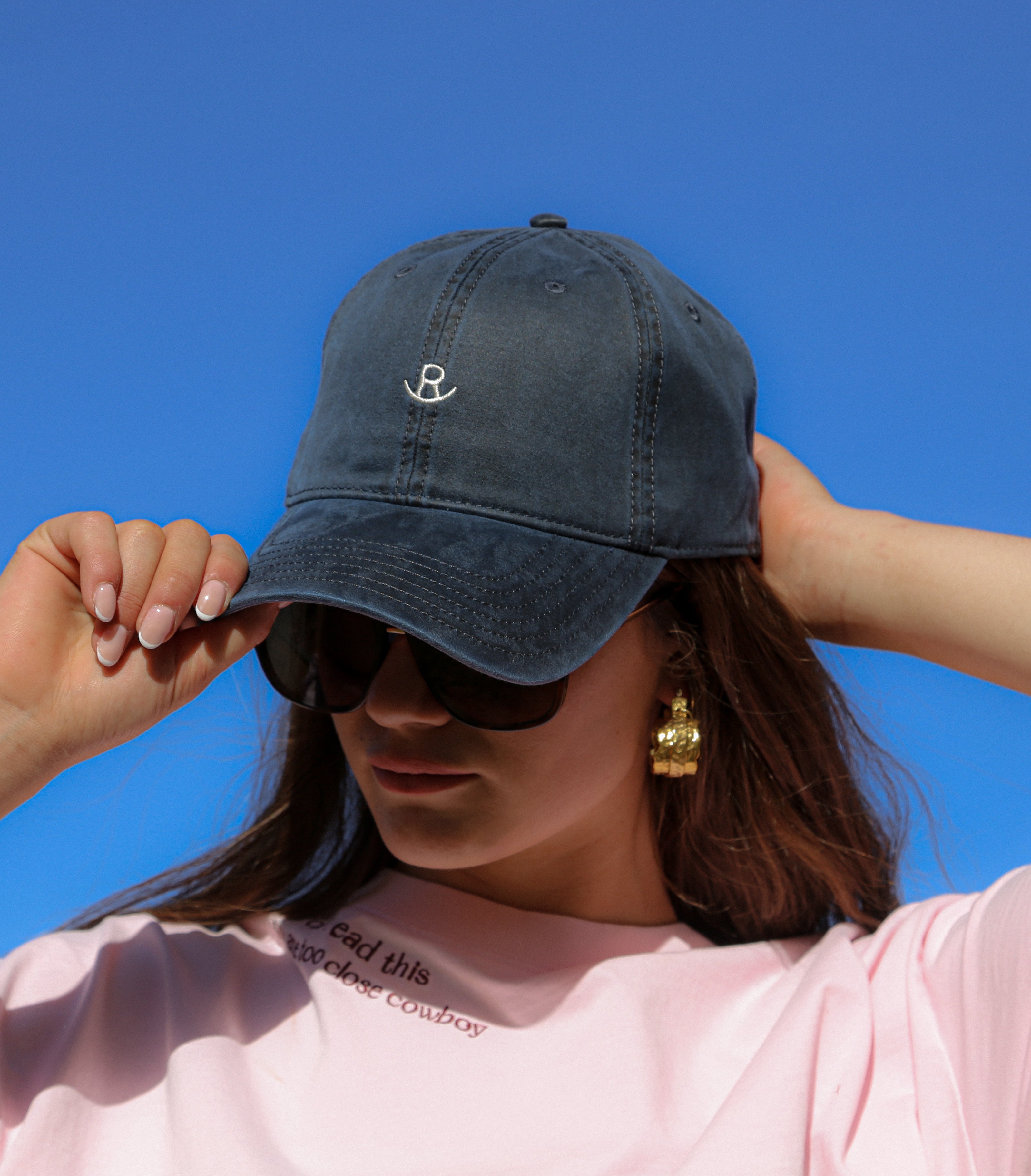 Oiled Navy Baseball Cap image 0
