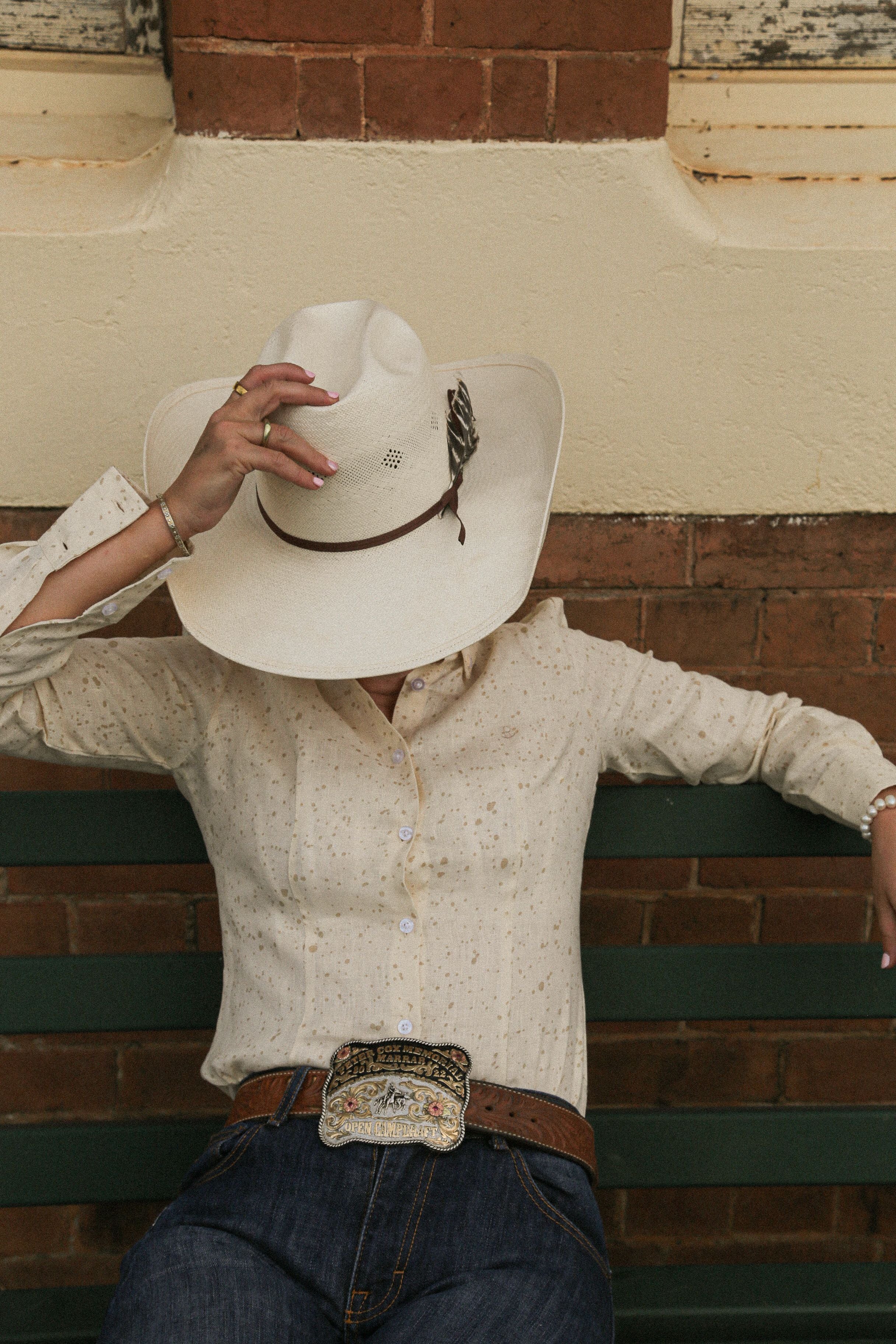 Linen Beige Splash Gal ~ Slim Fit image 3