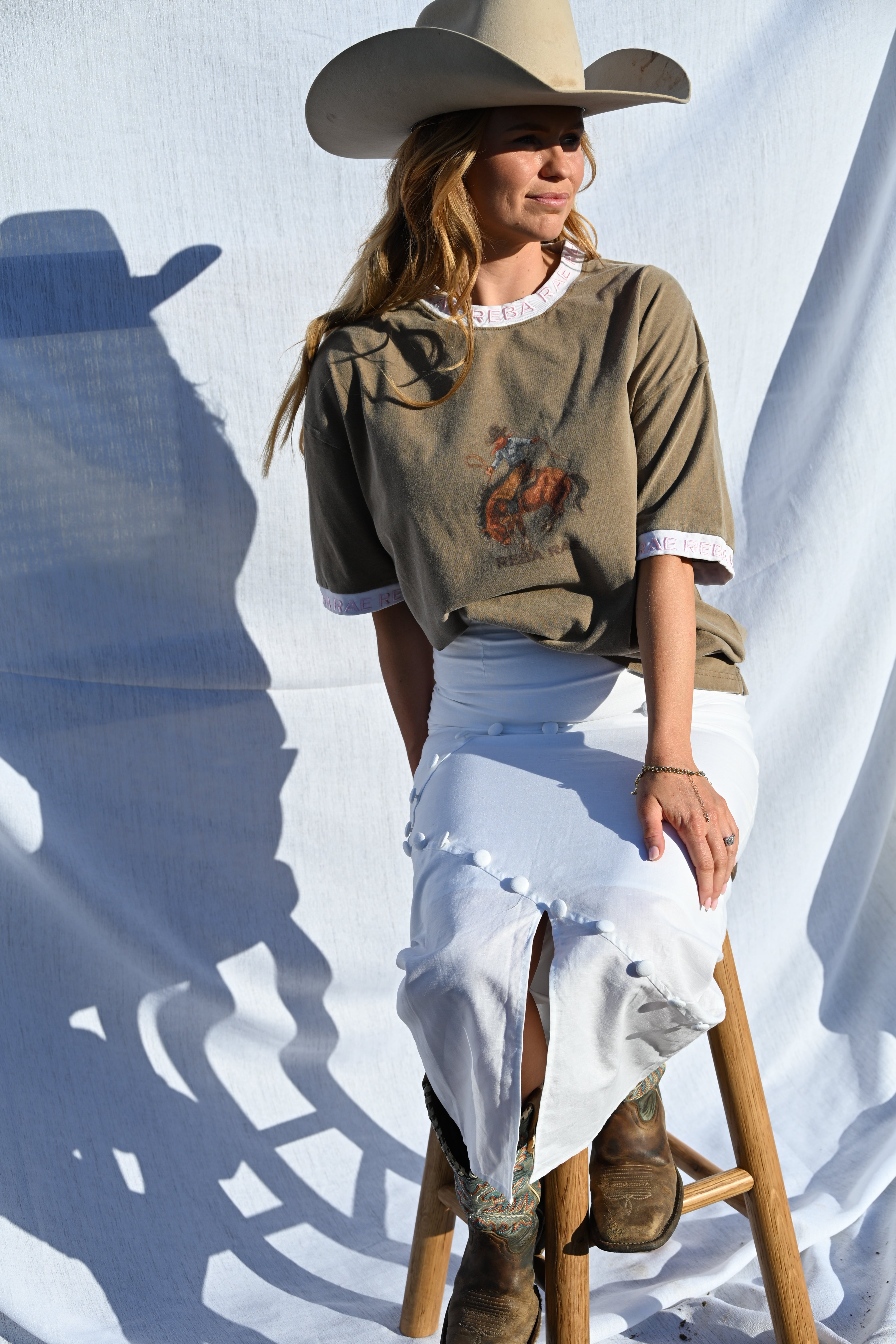 PRE-ORDER - Oversized Reba Rae Cowboy Tee - Expected to ship late Feb 26 image 0