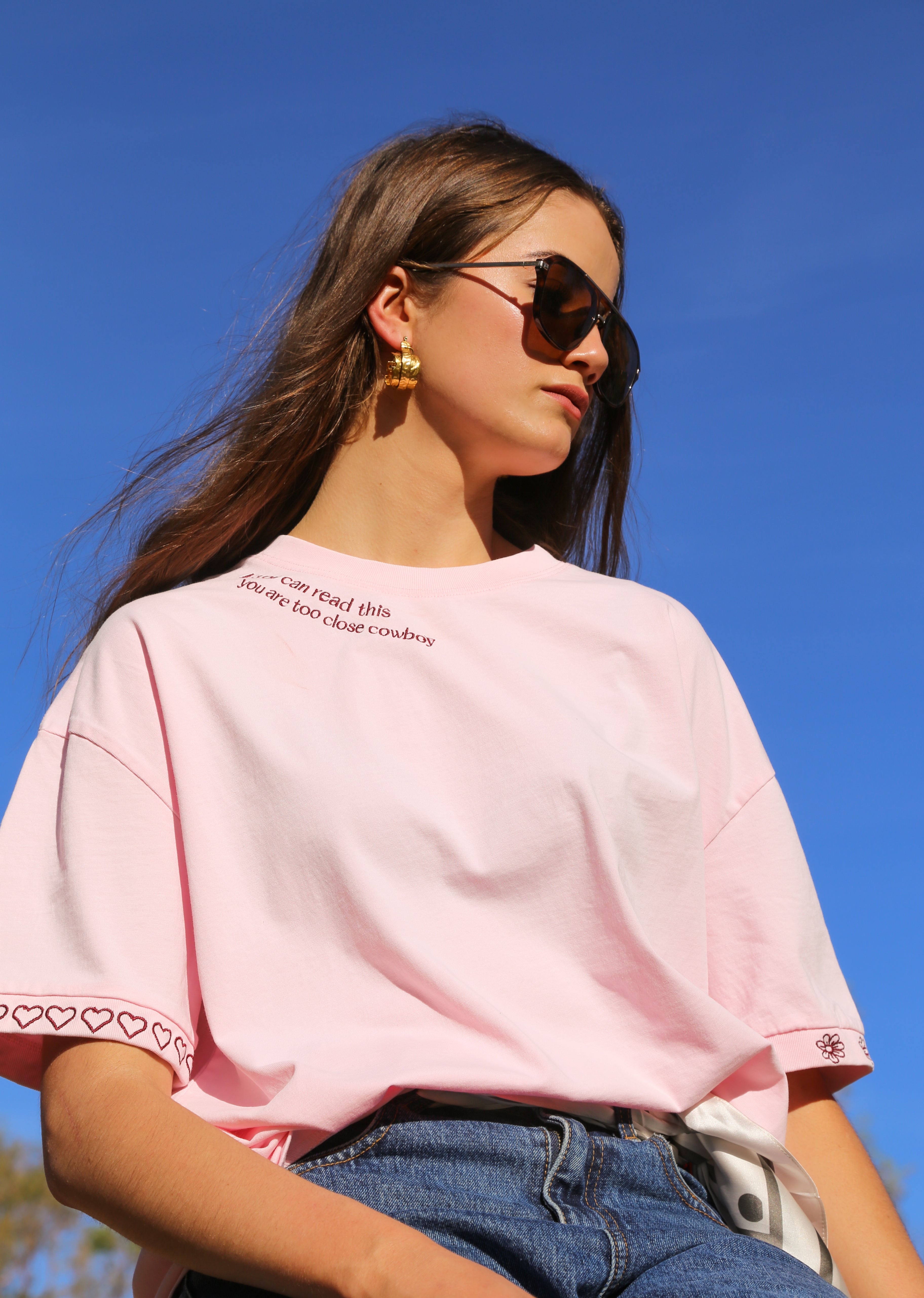 Oversized Too Close Cowboy Tee image 0