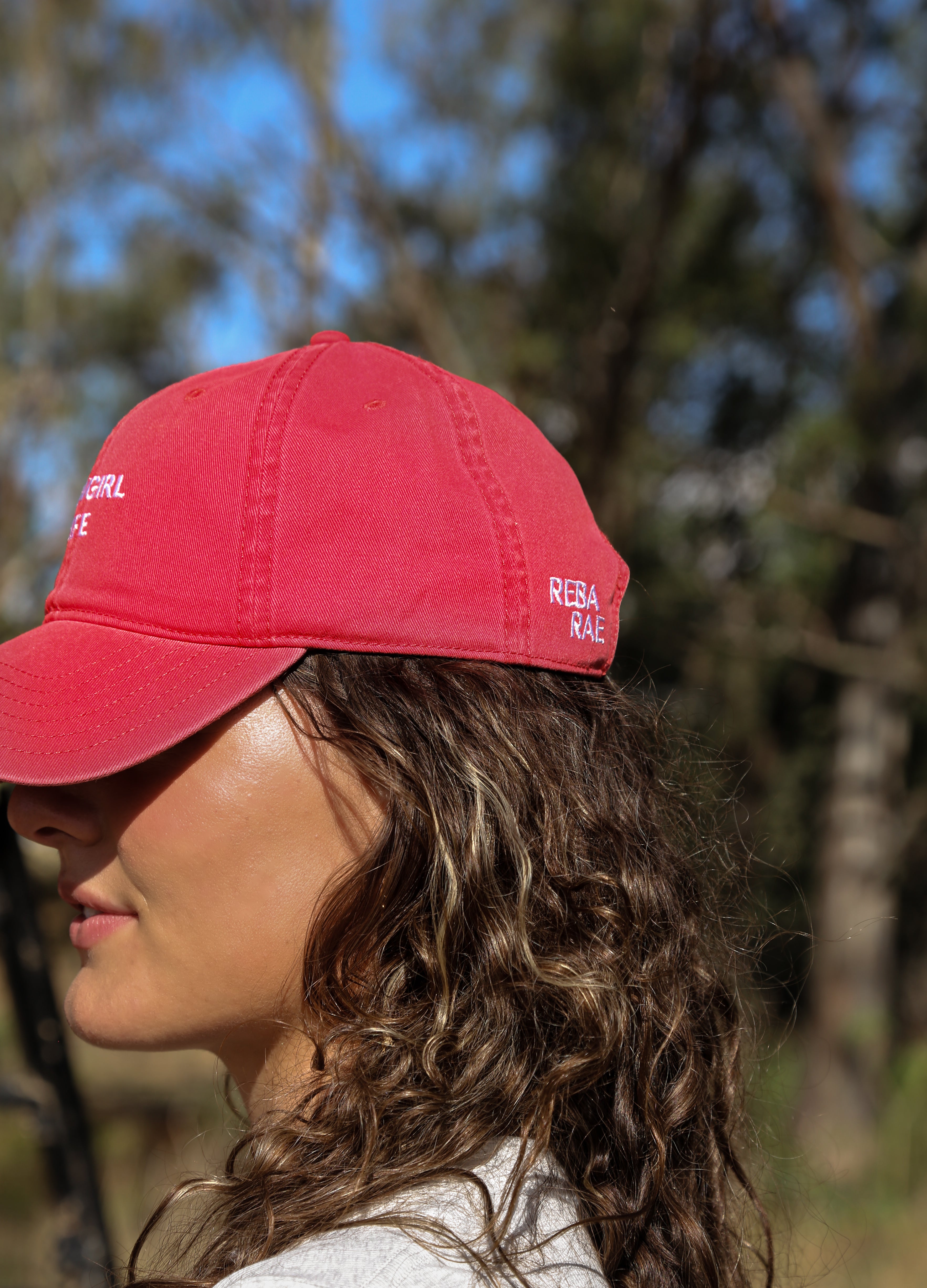 Washed Red Baseball Cap ~ Cowgirl Life image 1